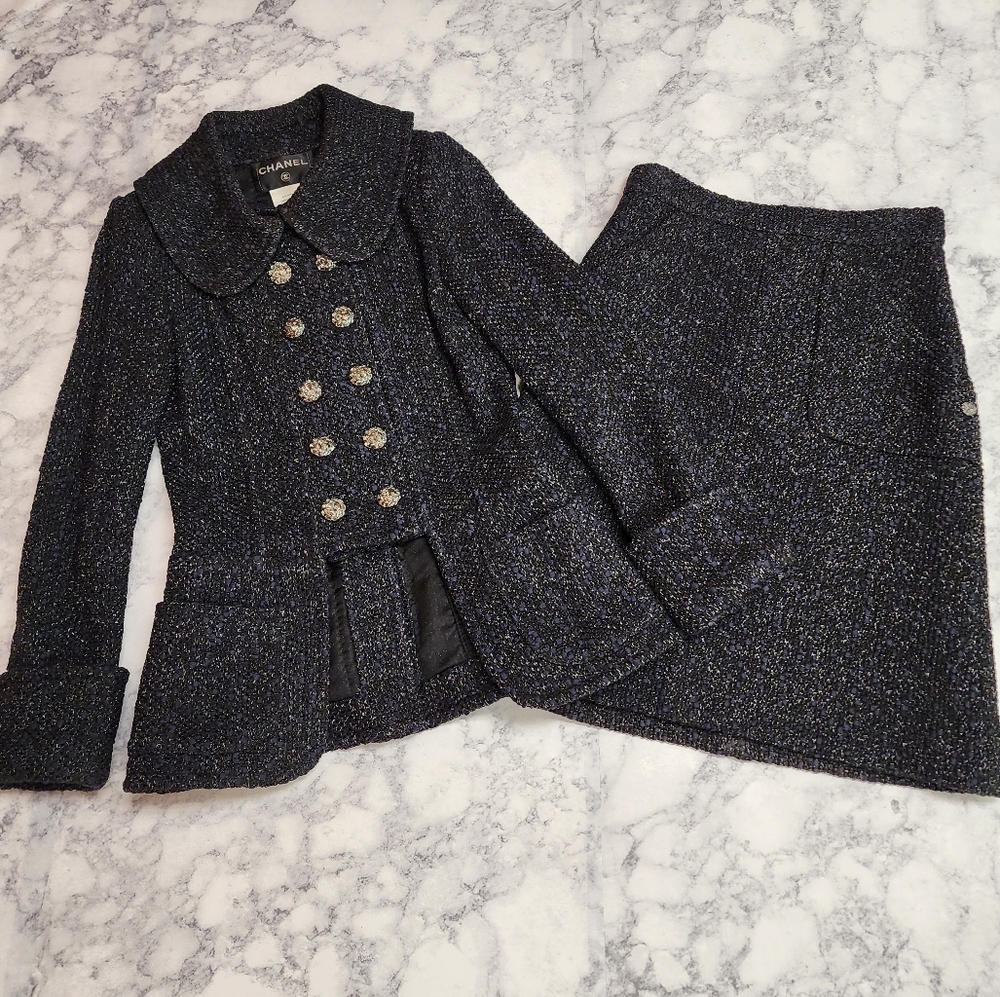 Chanel Tweed Suit Skirt Set - Picture 2 of 16